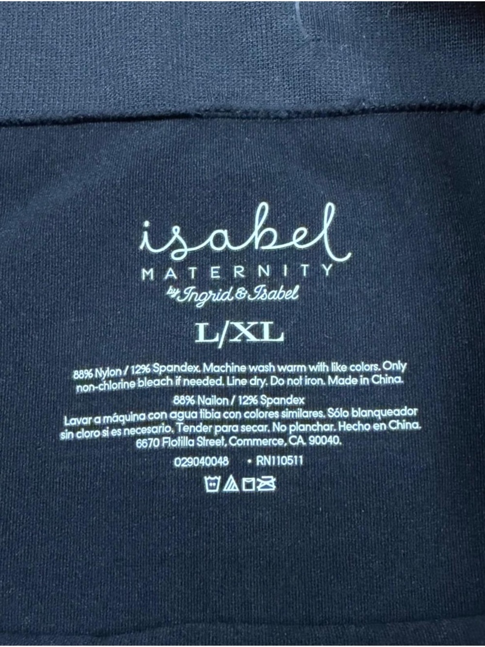 Isabel‎ Maternity Black Leggings L XL Stretch High Waist Pregnancy Soft Fit - Picture 3 of 8